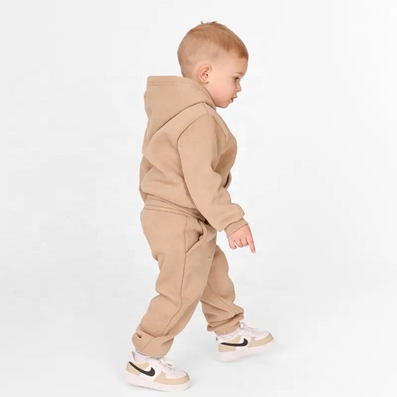 Customize Kids Sweat Suit cotton Kids 1/2 zip-up chest hoodie set Children Clothing 2 pieces Set Baby Girl Boy Unisex Tracksuit