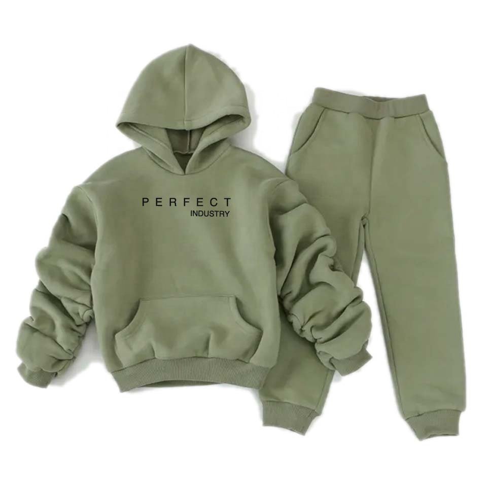 Customized hoodies kids clothing sets high quality pullover hoodie sets boys girls sweatsuit kids tracksuits children clothes