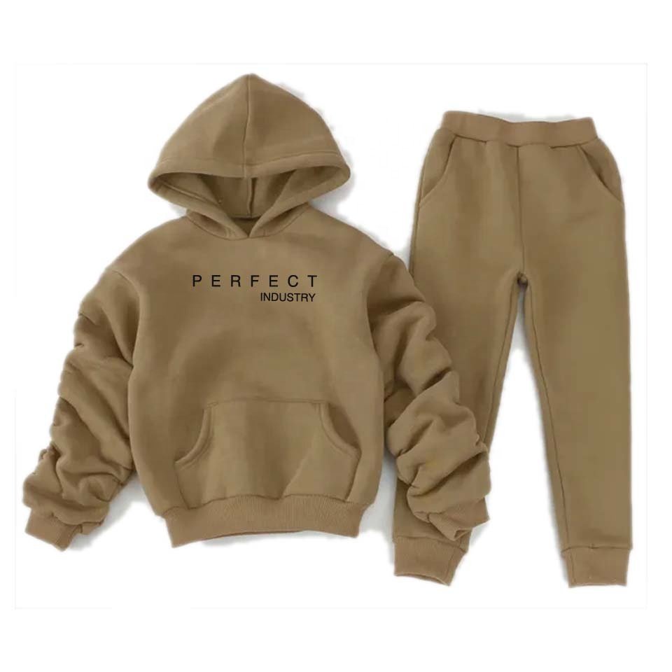 Customized hoodies kids clothing sets high quality pullover hoodie sets boys girls sweatsuit kids tracksuits children clothes