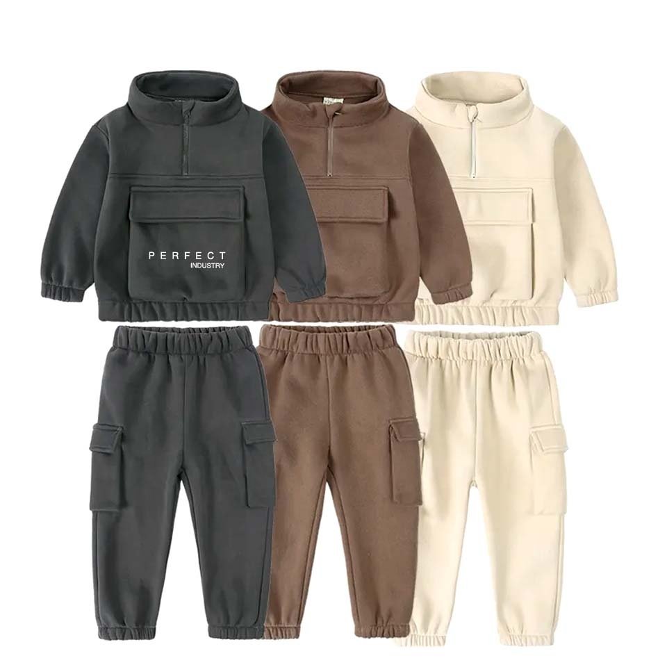 Customized hoodies kids clothing sets high quality pullover hoodie sets boys girls sweatsuit kids tracksuits children clothes