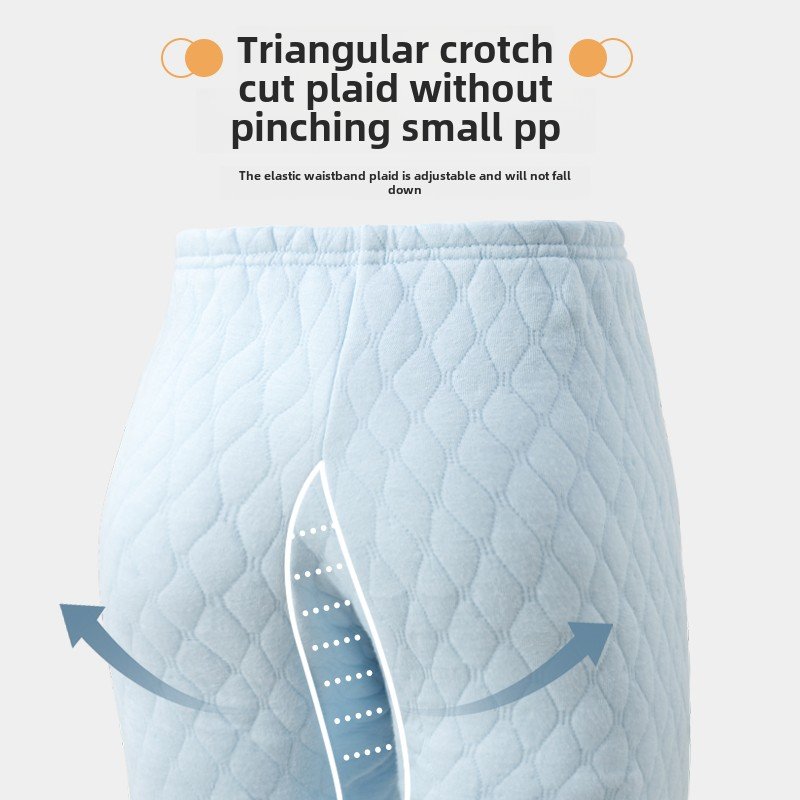 Autumn/Winter Baby Clothing Sets Quilted Intimates For Boys And Girls Thickened Pure Cotton Heat-Tech Trousers Casual Style