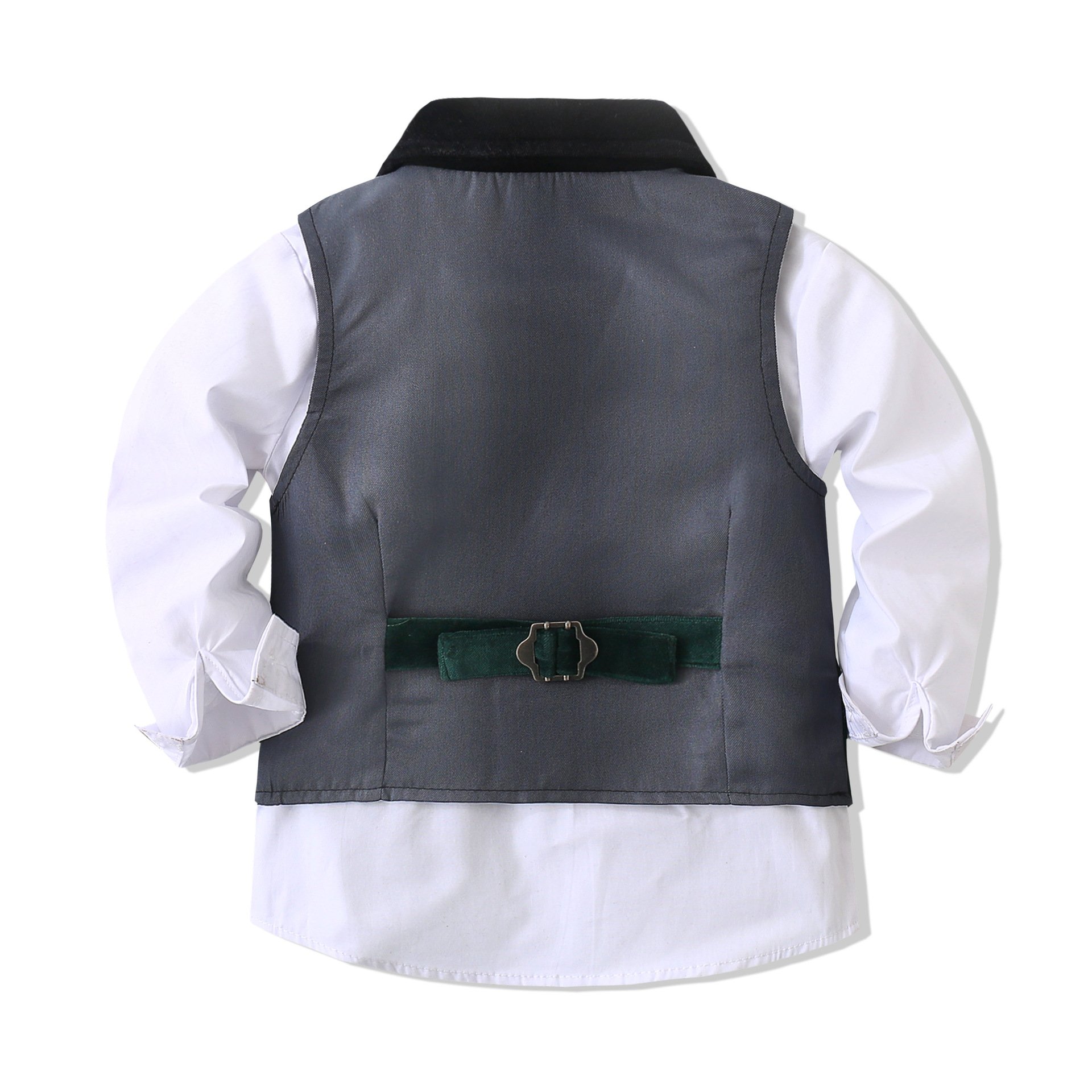 Kids Long Sleeve Suit Boys Clothing Sets Party Formal Wear Vest Wedding Suit Boutique Children Clothing Matching Outfits Boy