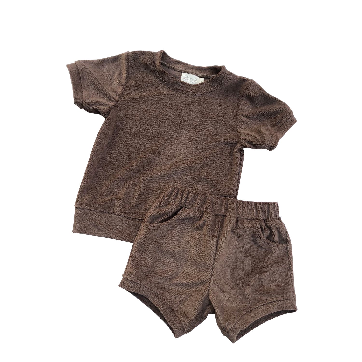 Best-Selling Kids Clothes Set Baby Boy/Girl T-Shirt + Shorts Summer Clothing Terry cloth Casual Children Baby Clothes Set