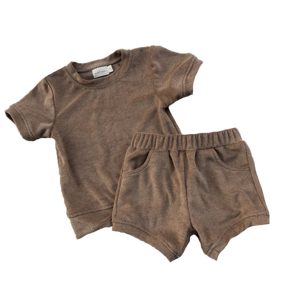 Best-Selling Kids Clothes Set Baby Boy/Girl T-Shirt + Shorts Summer Clothing Terry cloth Casual Children Baby Clothes Set