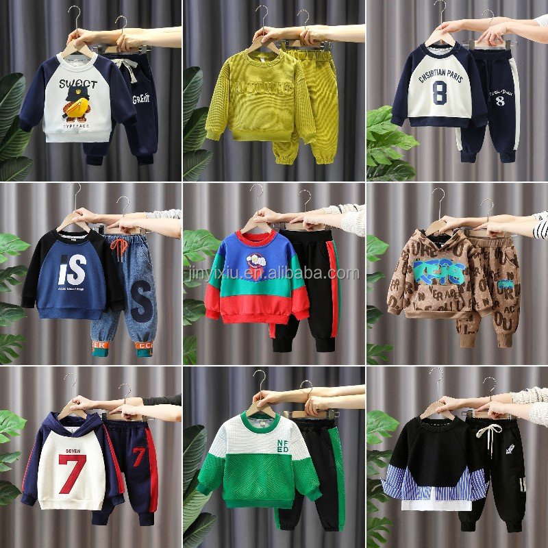 Boys' hoodie two-piece street clothing ropa de ninos boys' clothing set