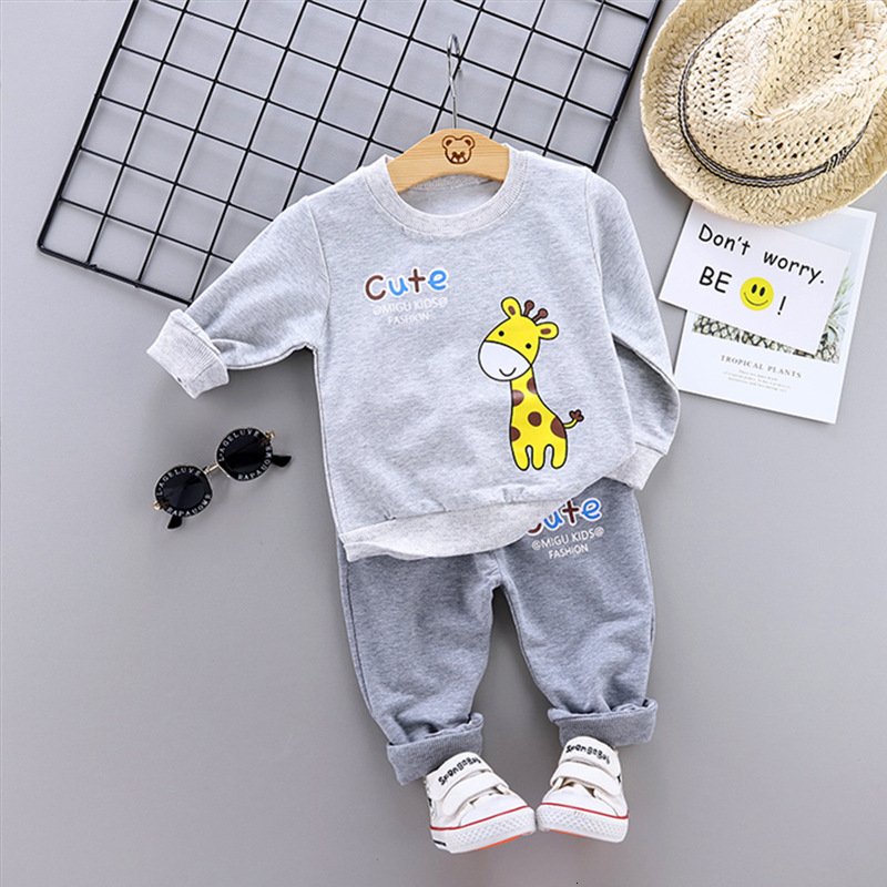 Clothing Sets Children 2pcs sets shirt pants Fashion lion baby Boy Kid Autumn Spring Suit Fall Cotton sport tracksuit outdoor