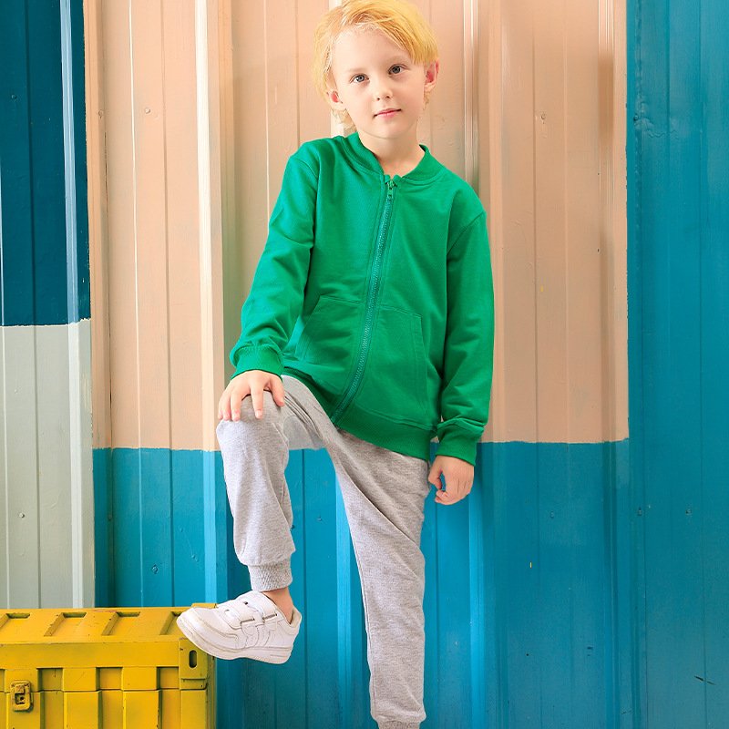 Custom Children Clothes Kids Zipper Hoodies Tracksuit French Terry Spring Kids Clothing Sets Winter Clothes For Kids Boys Girls