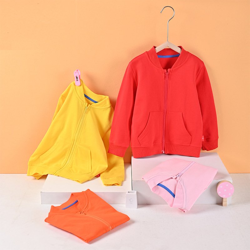 Custom Children Clothes Kids Zipper Hoodies Tracksuit French Terry Spring Kids Clothing Sets Winter Clothes For Kids Boys Girls