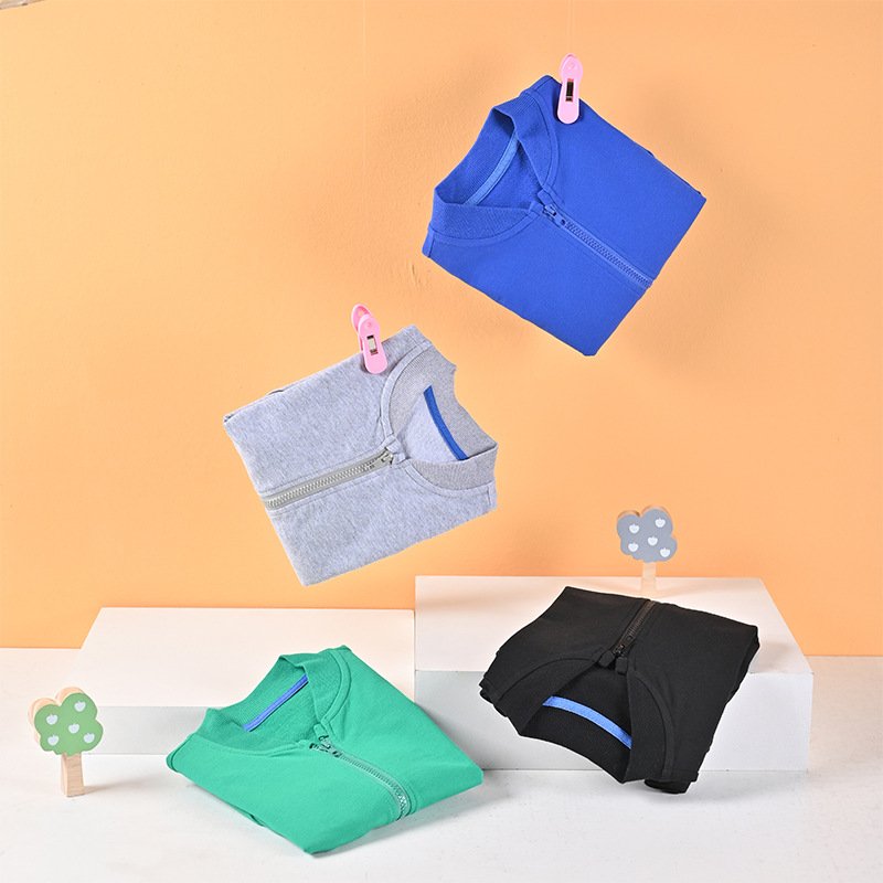 Custom Children Clothes Kids Zipper Hoodies Tracksuit French Terry Spring Kids Clothing Sets Winter Clothes For Kids Boys Girls