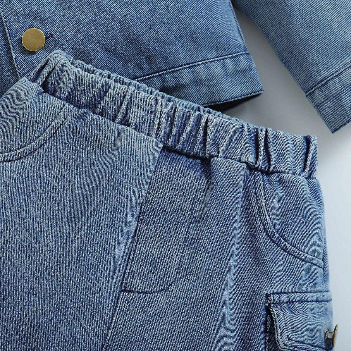 High Quality Baby girls Girls Denim Jackets Coats and Pants 2pcs sets Kids Clothing Long Sleeves Blue Jean Jacket Outerwear Coat