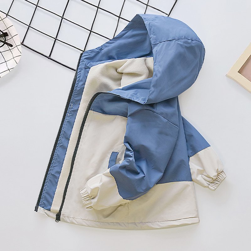 Korean Version One-Piece Fleece Jacket New Style Assault Suit For Boys Zipper Closure For Spring And Autumn