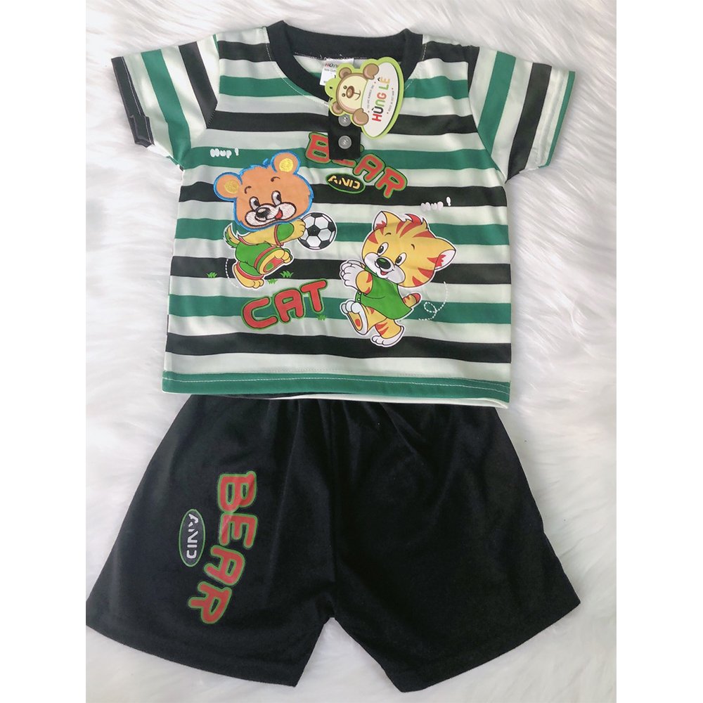 Summer boy clothing set kid clothes, striped cheap sales clothes for baby boys made in Vietnam