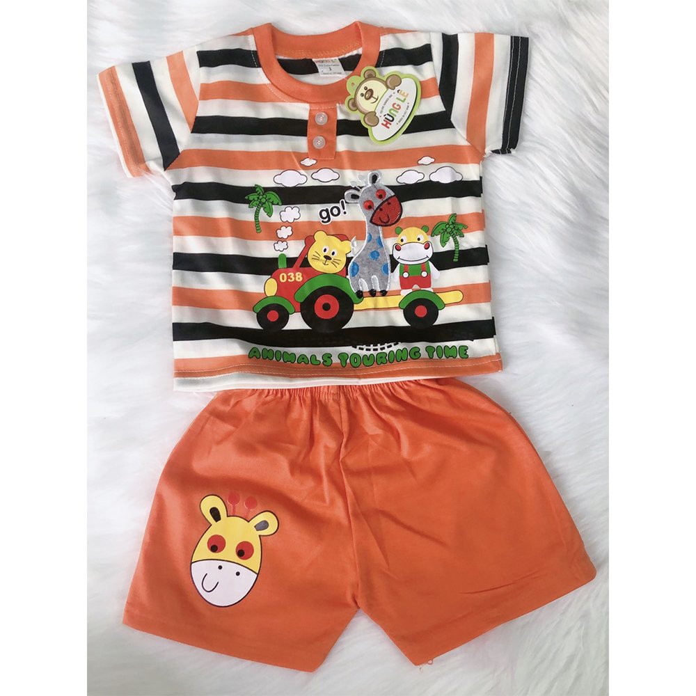 Summer boy clothing set kid clothes, striped cheap sales clothes for baby boys made in Vietnam