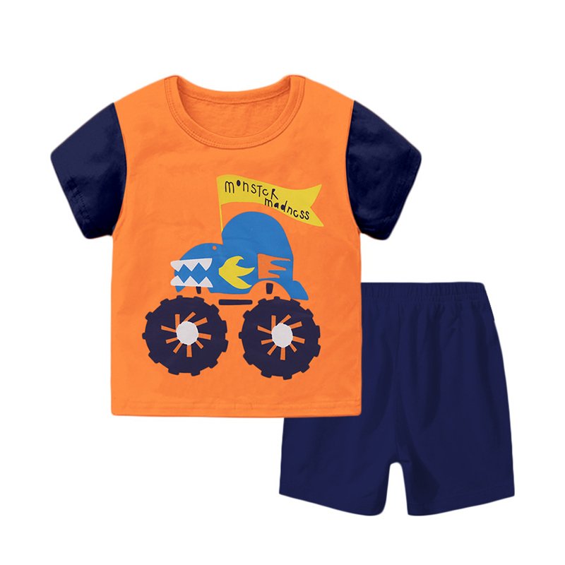 Children Summer Clothing Cartoon Suit Baby Boy Tracksuits Kids Pyjamas Boys Clothing Set