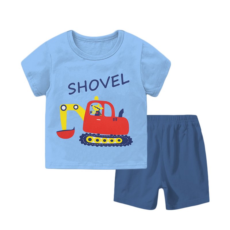 Children Summer Clothing Cartoon Suit Baby Boy Tracksuits Kids Pyjamas Boys Clothing Set