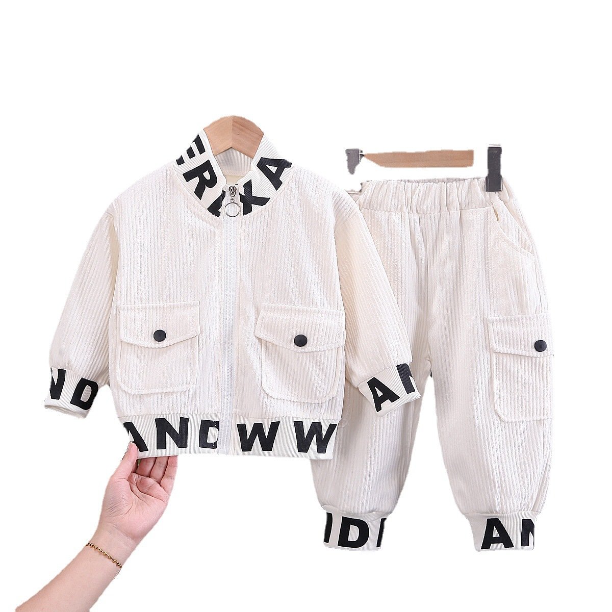 New Arrival Boys Clothing Sets 2-Piece Hoodie Pants Long-Sleeve Sport Sweat Suits Wholesale Jogger Sets for Toddlers