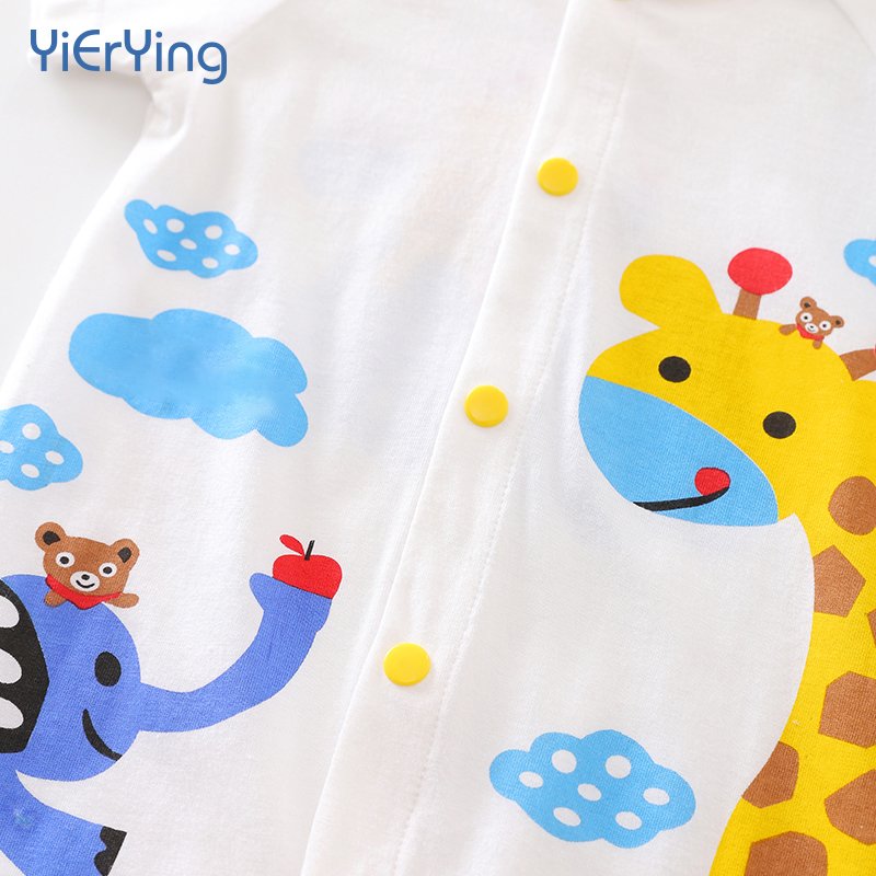 Baby Bodysuit Summer Thin Cute Baby Short Sleeve Knitted Casual Comfortable Outwear Fashion
