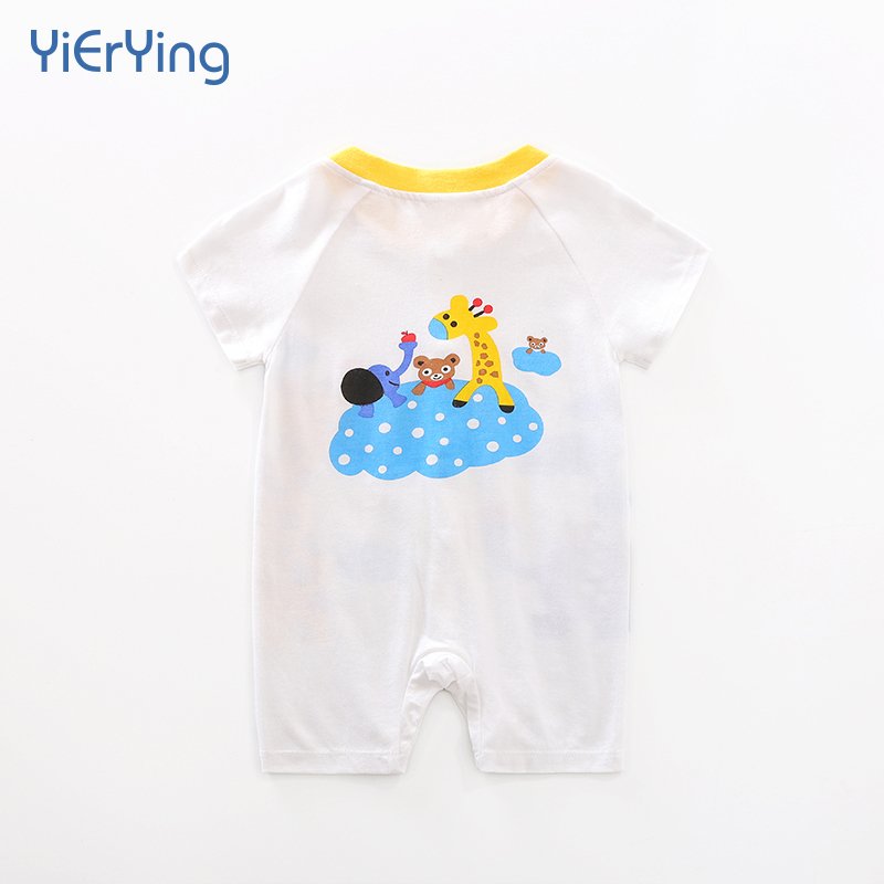 Baby Bodysuit Summer Thin Cute Baby Short Sleeve Knitted Casual Comfortable Outwear Fashion