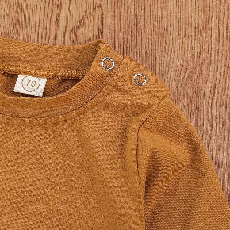 Autumn Winter Kids Clothing Solid Color Long Sleeve Sweatshirt Tops Drawstring Pants Baby Girls Boys slpeepwears Tracksuit Sets