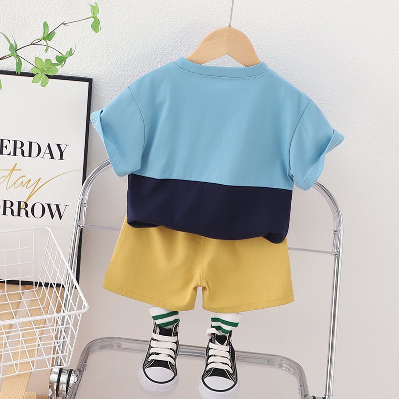 promotion quality cotton baby boys summer clothing sets