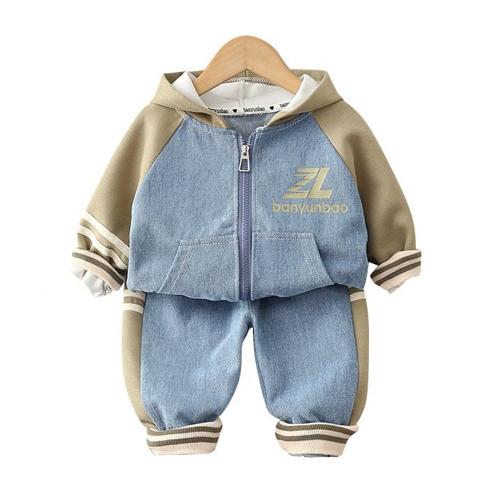 2024 Newest Children Outwear Suit Autumn Spring 2pcs Casual Denim Boys Clothes Sets