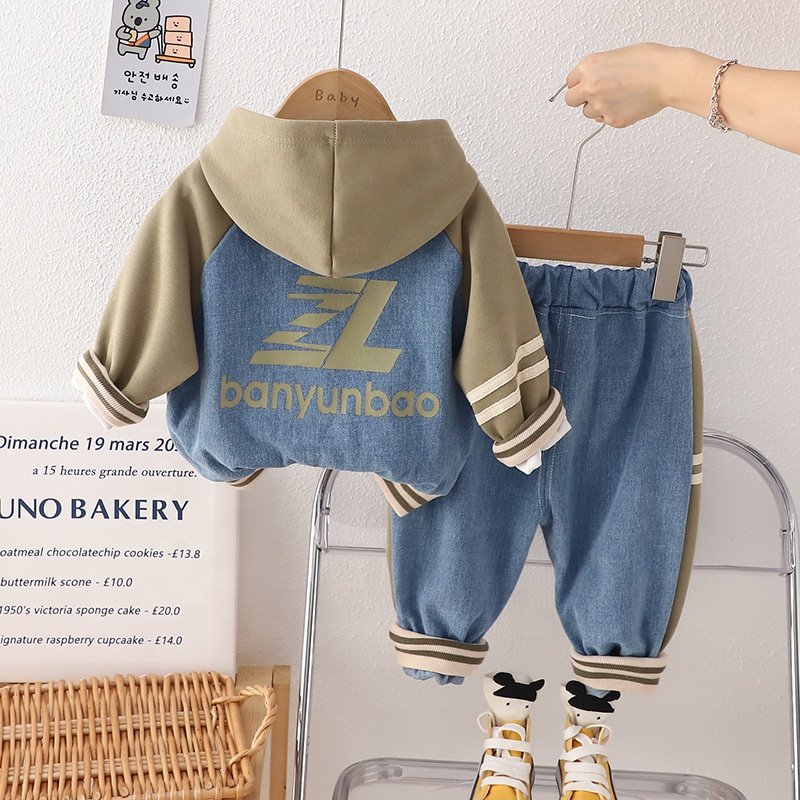 2024 Newest Children Outwear Suit Autumn Spring 2pcs Casual Denim Boys Clothes Sets