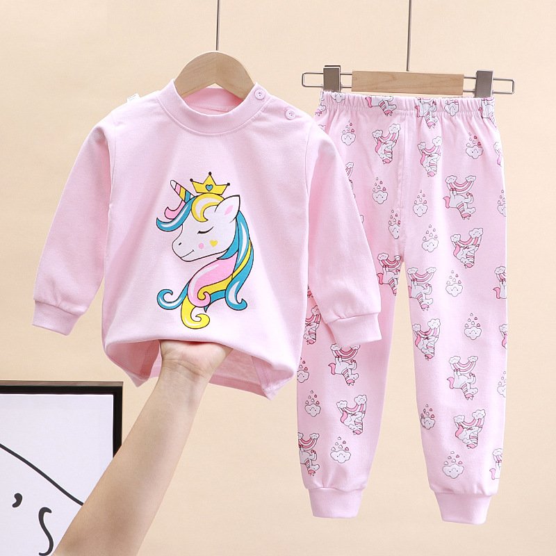 Wholesale boys clothing set long sleeve autumn pajamas set 100% cotton outfit for kids