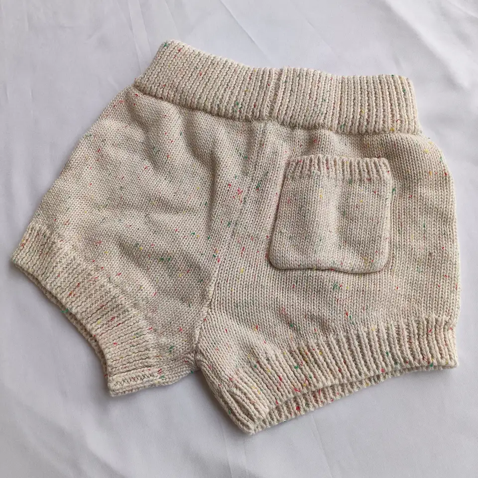 Newborn Soft kids Sweater Knit Set Summer speckled baby shorts Outfits Baby Clothing Set kids summer outfit