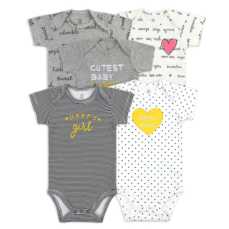 5PCS/Lot Baby Boys Clothes Girls Clothing Bodysuits Baby Girls Clothes 0-18M Newborn 100%Cotton