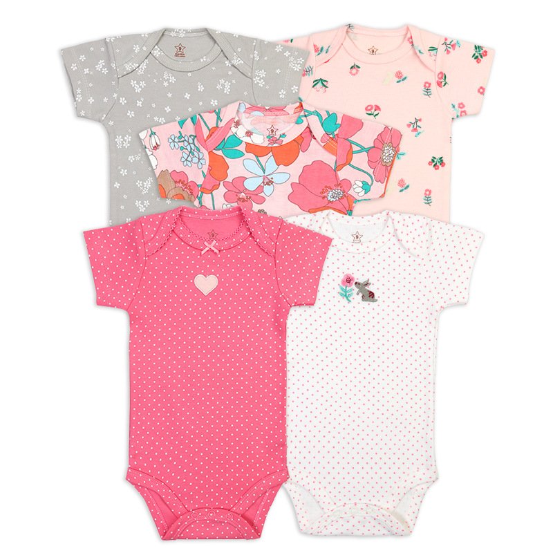 5PCS/Lot Baby Boys Clothes Girls Clothing Bodysuits Baby Girls Clothes 0-18M Newborn 100%Cotton