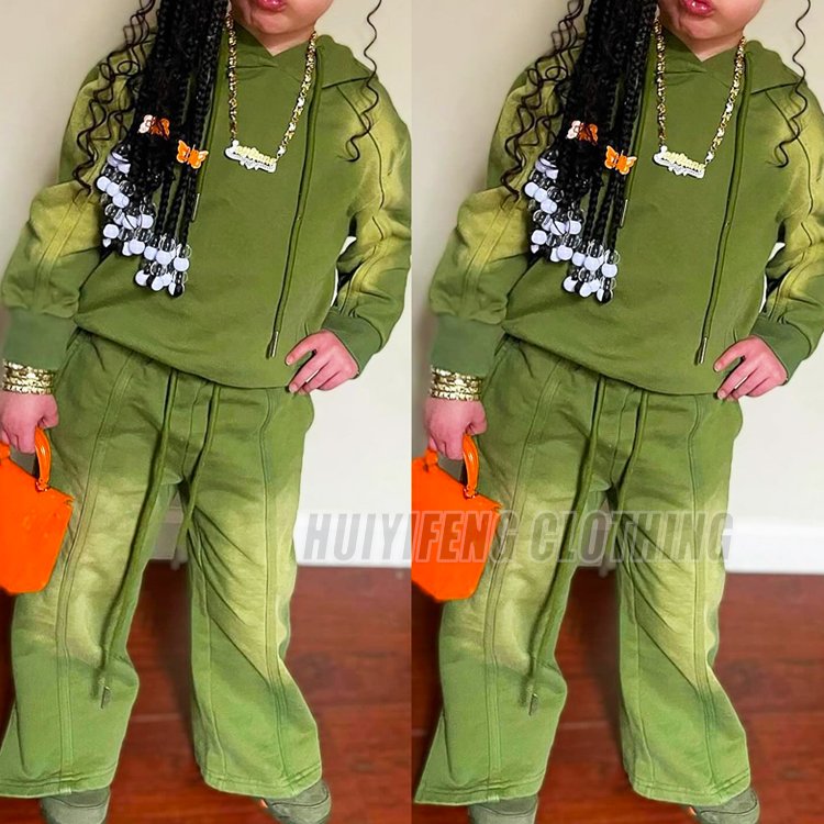 Children's clothing wholesale boys clothing sets cotton plain kids hoodie and sweatpants oversized acid wash kids hoodies set