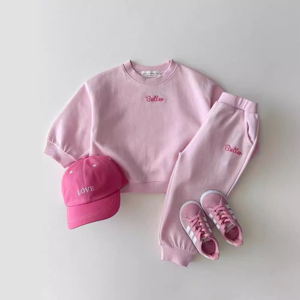 Children'S Sweatshirt Sweatpants 2 Set Of Spring And Autumn Boys And Girls Sports Suit Cotton Kids Clothes