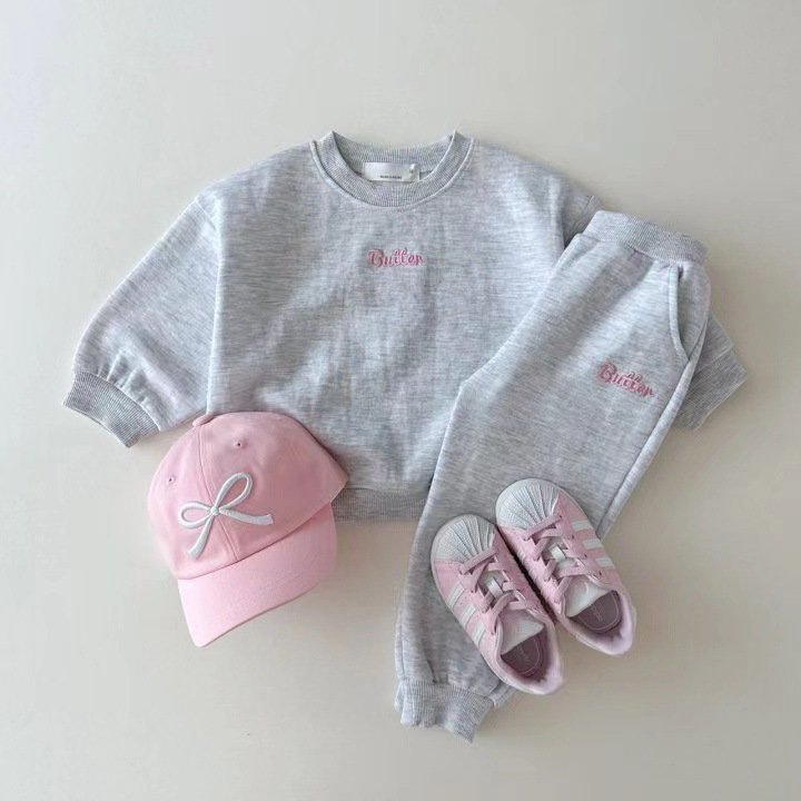 Children'S Sweatshirt Sweatpants 2 Set Of Spring And Autumn Boys And Girls Sports Suit Cotton Kids Clothes
