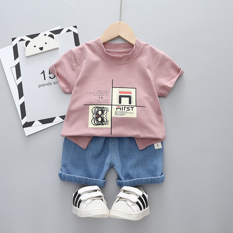 Toddler Boy Clothes Kids 2 Piece Summer Outfit Polo Dress Shirt Shorts Set 1-4 Years Little Boys Summer Clothes 2024