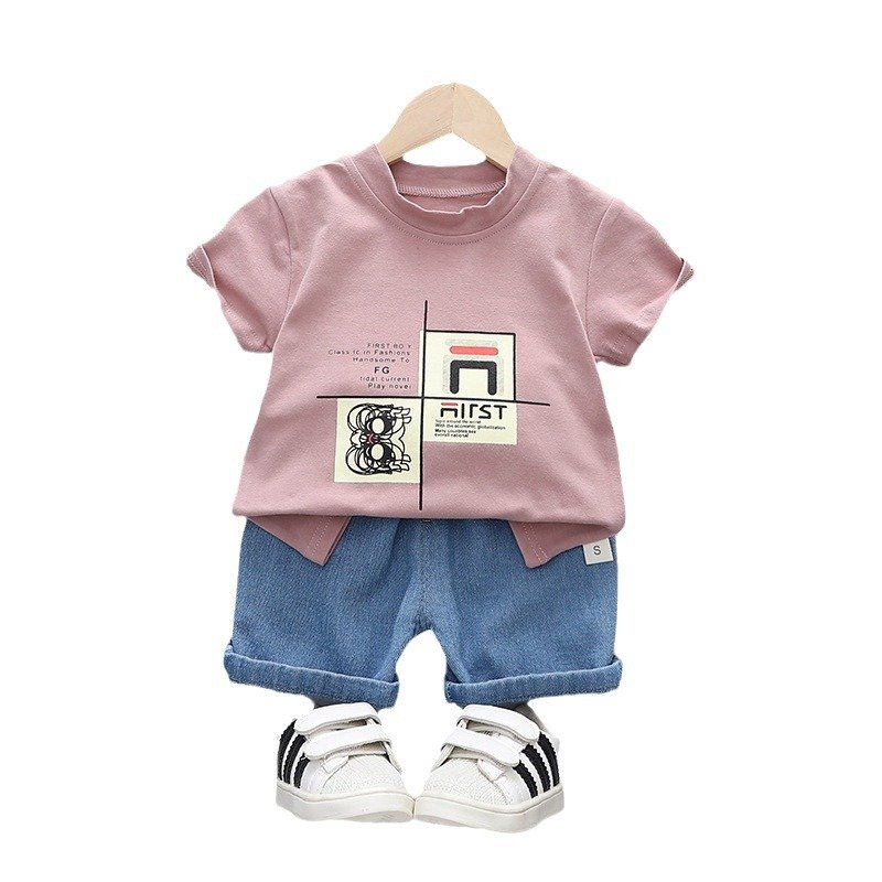 Toddler Boy Clothes Kids 2 Piece Summer Outfit Polo Dress Shirt Shorts Set 1-4 Years Little Boys Summer Clothes 2024
