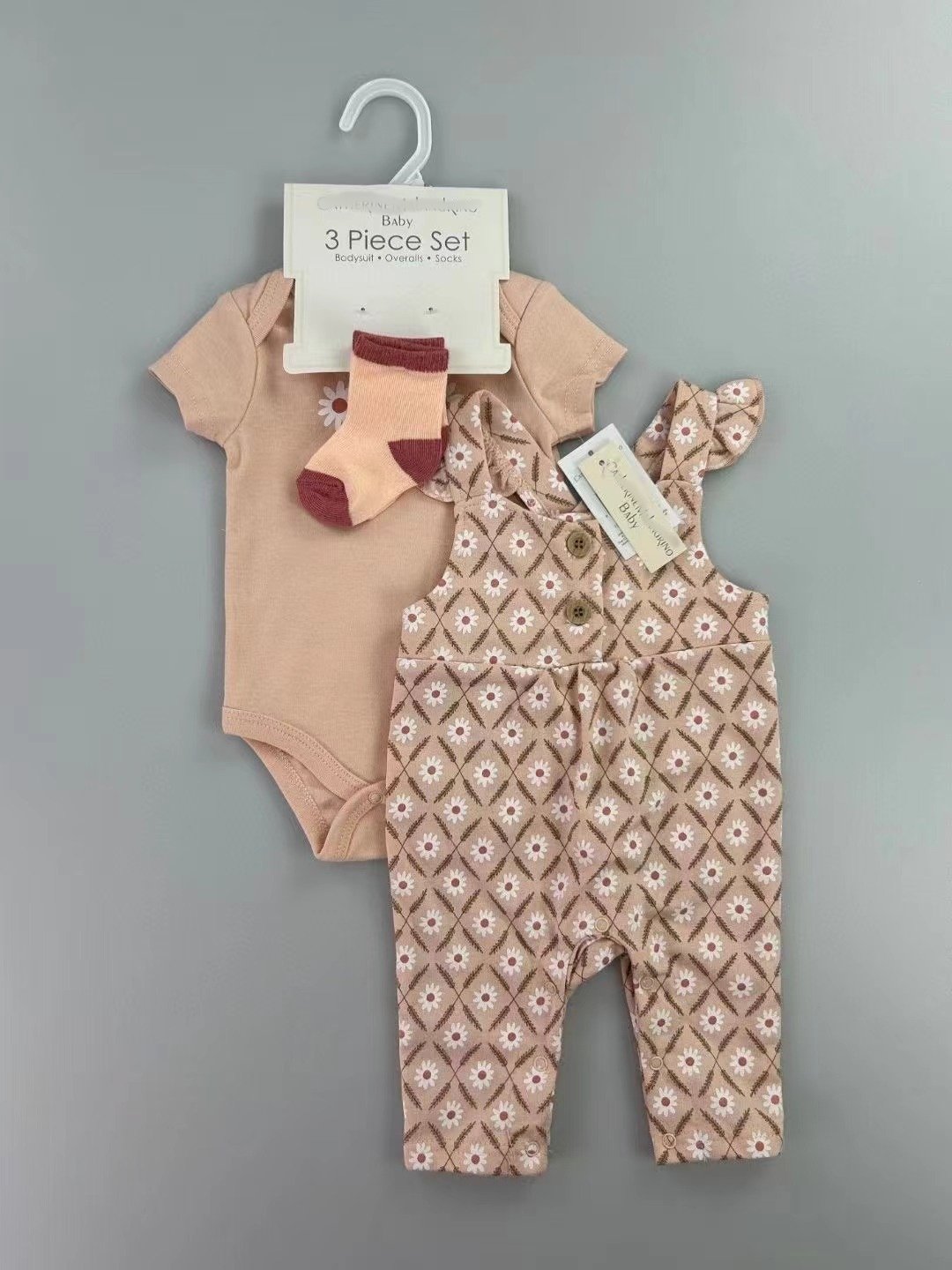 New Arrival High Quality Newborn Bodysuit Overalls And Socks 3-Piece Sets Children Cute Cartoon Sets Boy Cotton Soft Sets 0-18m