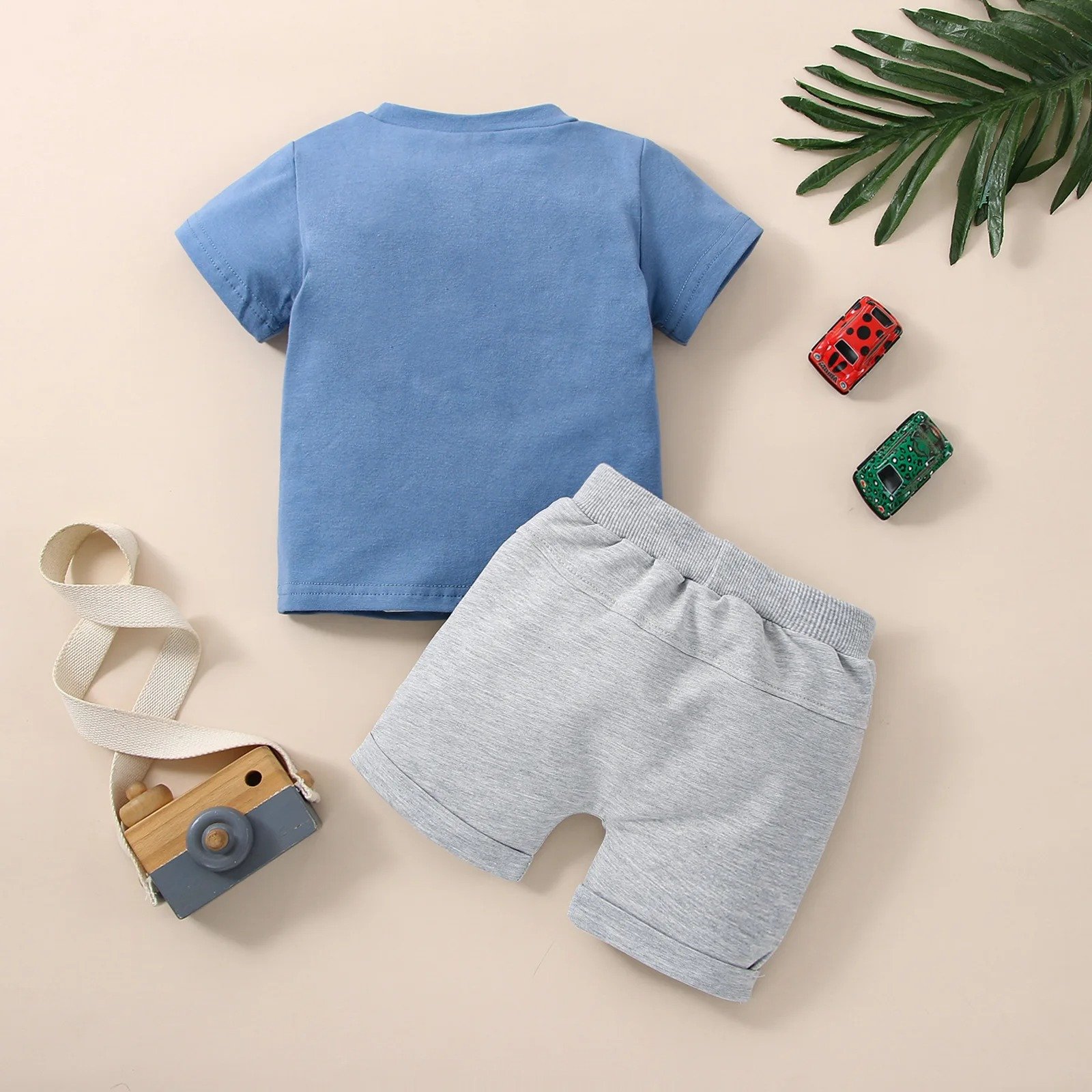 Letters Children Clothes Set Boy Summer Kids Outfits Clothing Suitts 100% Cotton Toddler Boys Shorts Set