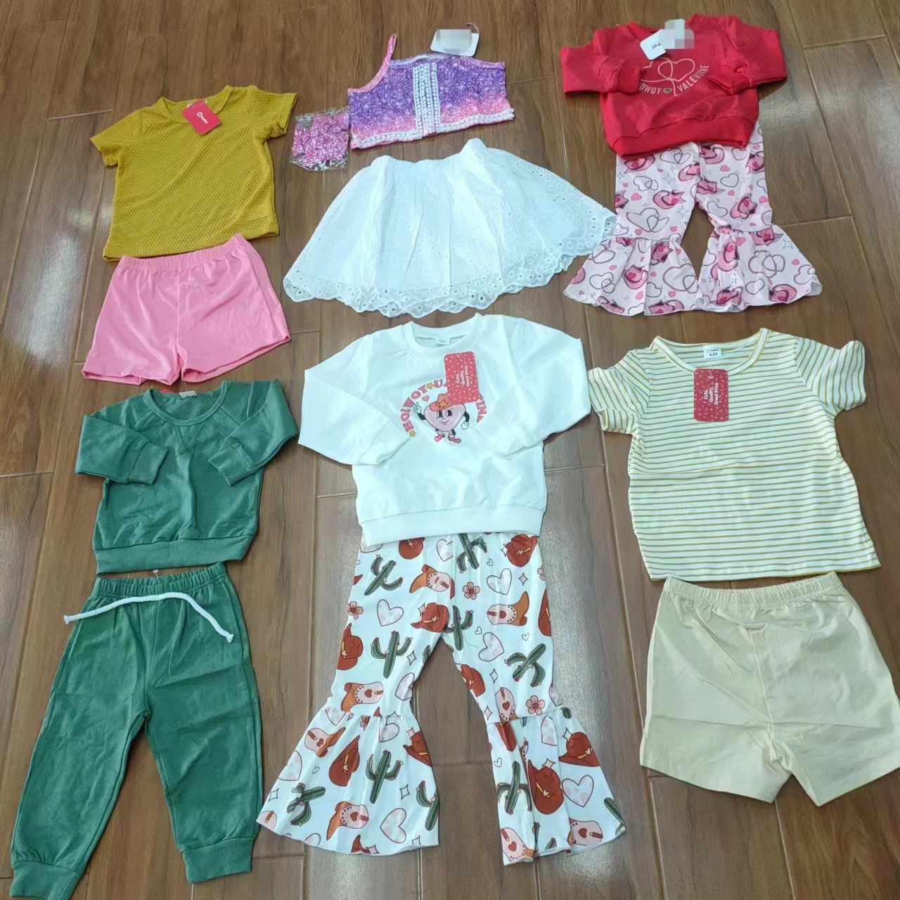 Newborn Baby kids sets clothes baby Summer Short Sleeve Tops Boys Girls Outfits 2 Pieces overstock assorted leftover surplus