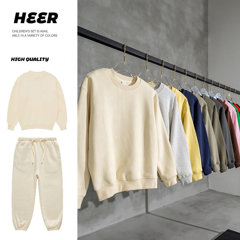 New Style Kids Sweater Middle Aged Children's Sports Suit Custom Logo Kids Set Clothing