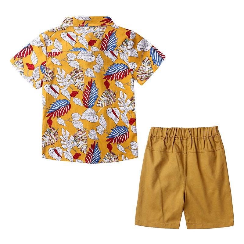 Summer Kids Clothes 2pcs Baby Boy Cotton Shirt Pants Clothes Children Suits Boy Clothing sets