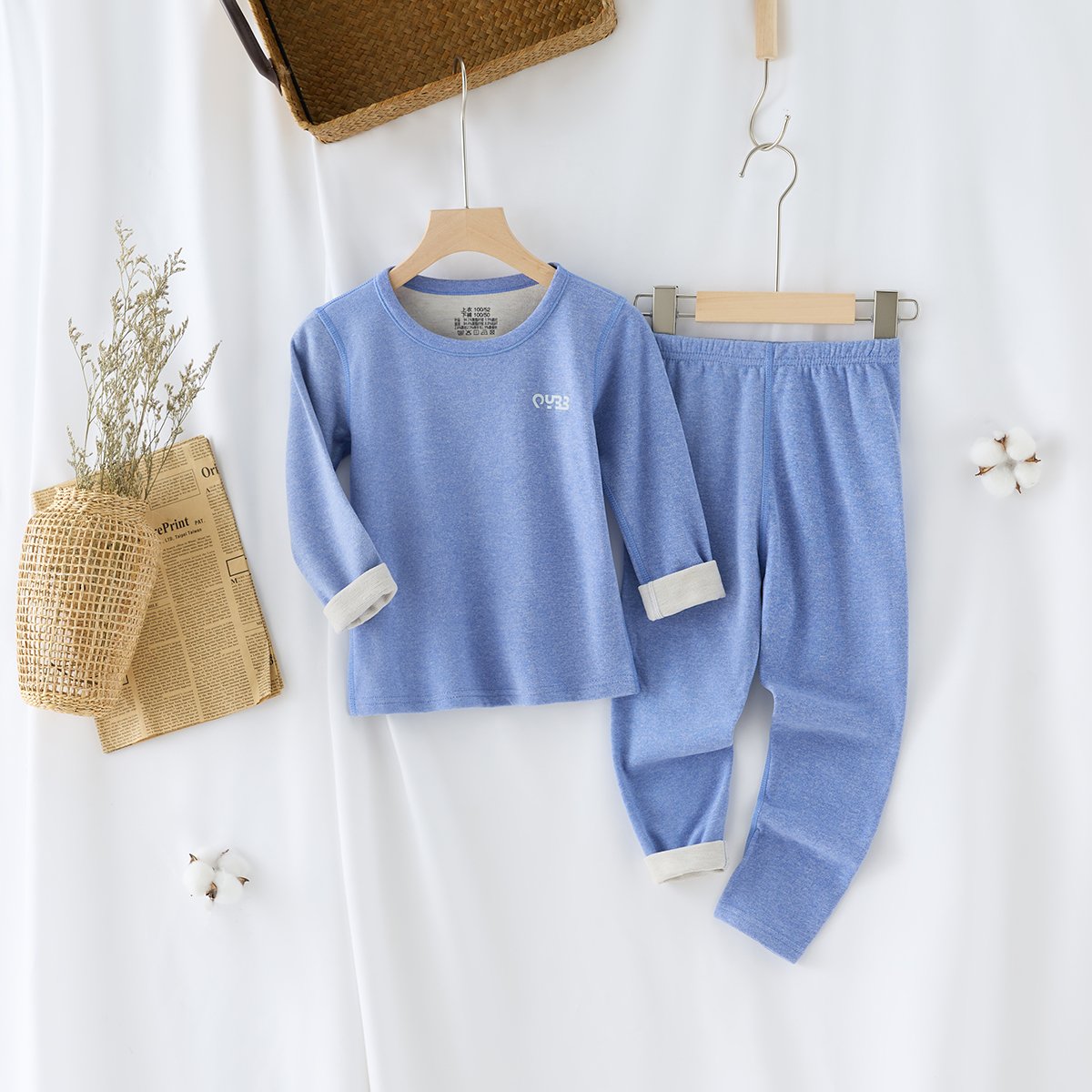Autumn/Winter Boys Fashion Pajamas Latest Blue Print Warm Comfortable Home Wear Age Group Kids Season Winter Perfect Clothing