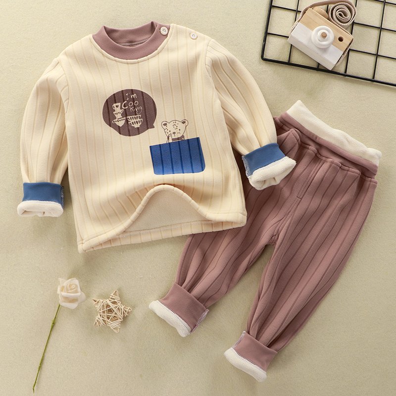 Factory Direct 2-Piece Thermal Underwear Set for Boys New Design for Children and Baby