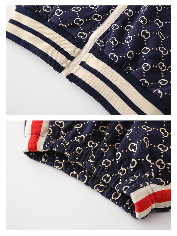 2024 Boys clothing sets Unisex New Letter Pattern Suit Sportswear Autumn Winter Boys Two-piece Baby Outer Wear For British Styl