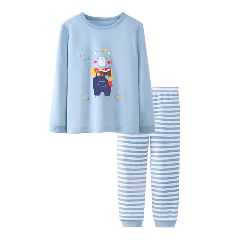 Cartoon sleepwear for kids 2 pieces boys pyjamas set spring/autumn adorable design kids pyjamas