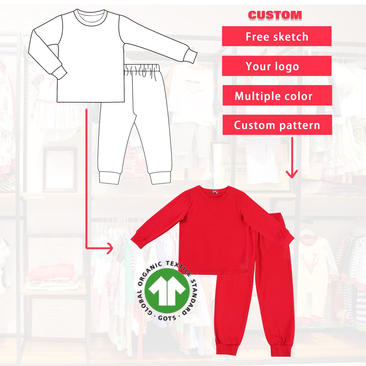 Puresun Ready To Ship Christmas Designs Boy Clothing Sets Popular Wholesale Price Custom Pattern long Sleeves