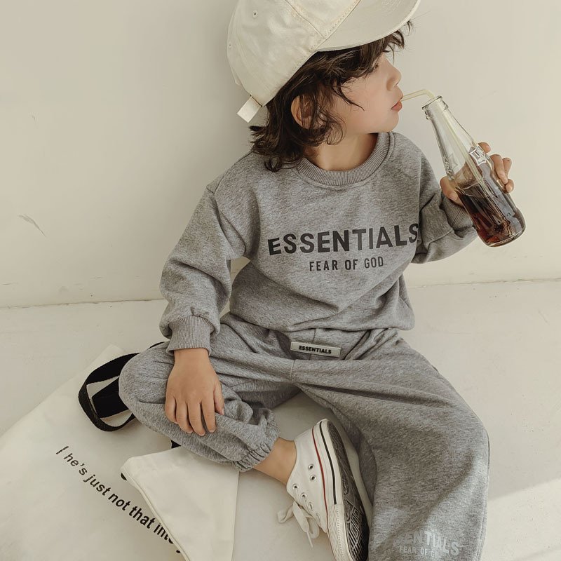 Wholesale Children Clothes Boys Clothing Set Spring Cotton sweatshirt and jogger custom kids clothing