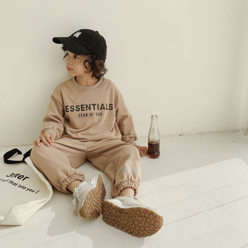 Wholesale Children Clothes Boys Clothing Set Spring Cotton sweatshirt and jogger custom kids clothing