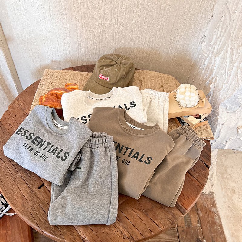 Wholesale Children Clothes Boys Clothing Set Spring Cotton sweatshirt and jogger custom kids clothing