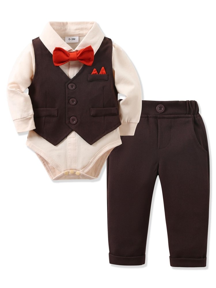 Wholesale Toddler Boy Clothing Set Babies Children Clothes 2 Pieces With High Quality Baby Boy Clothes Formal Party Suit Baby
