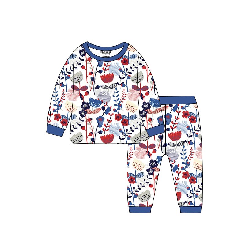 Factory Manufactory New Printing Baby Boys Girl Suits Set Soft Bamboo Baby Pajamas Set 2 Pcs Long Sleeve newborn baby Clothing